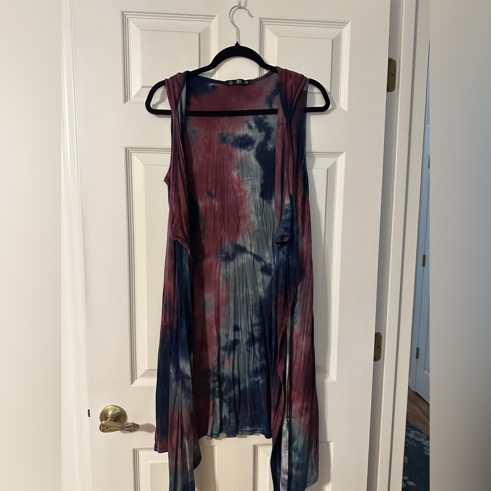 Coin 1804 Tie-Dye Sleeveless Duster (with Pockets)